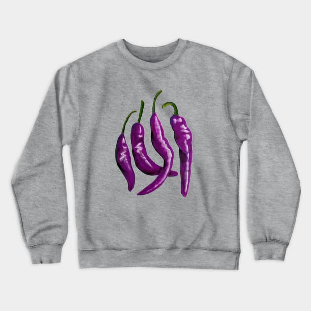 Chili Peppers Crewneck Sweatshirt by PaintingsbyArlette